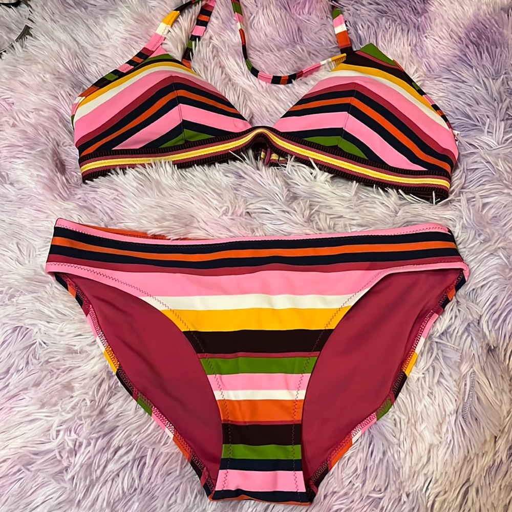 Nwot American eagle striped bikini set